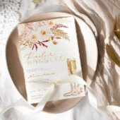 真珠とプロセッコとフローラブライダルシャワー 招待状