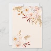 真珠とプロセッコとフローラブライダルシャワー 招待状 (裏面)