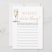 真珠とプロセッコどこで彼らはカップルのゲーム 招待状 (正面)