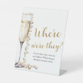 真珠とプロセッコどこ彼らはブライダルシャワー 台座サイン (正面)