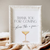 真珠とプロセッコのサイン来に感謝 台座サイン