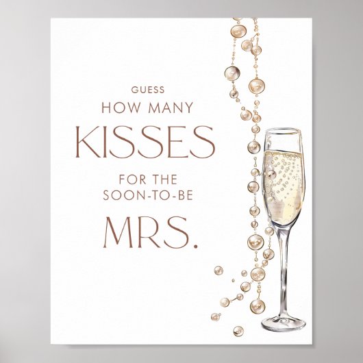 真珠とプロセッコのブライダルは数のキスを推測 ポスター (正面)