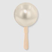 真珠とプロセッコのブライダルシャワーの好意 ハンドファン (裏面)