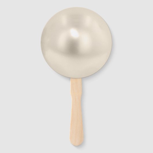 真珠とプロセッコのブライダルシャワーの好意 ハンドファン (裏面)