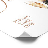 真珠とプロセッコのブライダルシャワーの好意 ポスター (角)