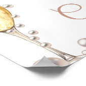 真珠とプロセッコのブライダルシャワーギフト&カード ポスター (角)