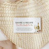 真珠とプロセッコのブライダルシャワーレシピ要求 エンクロージャーカード