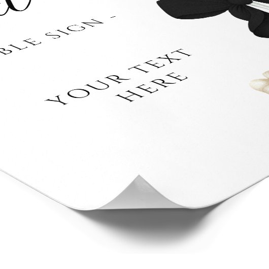 真珠とプロセッコのブライダルシャワー表記号 ポスター (角)