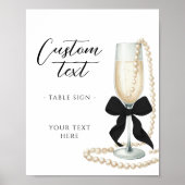 真珠とプロセッコのブライダルシャワー表記号 ポスター (正面)