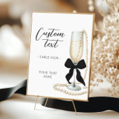 真珠とプロセッコのブライダルシャワー表記号 ポスター