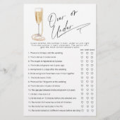 真珠とプロセッコの上または下のブライダルゲーム (正面)