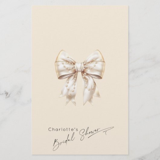 真珠とプロセッコの上または下のブライダルゲーム (裏面)