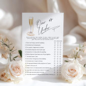 真珠とプロセッコの上または下のブライダルゲーム