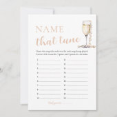 真珠とプロセッコの名前がチューニングゲームブライダル 招待状 (正面)