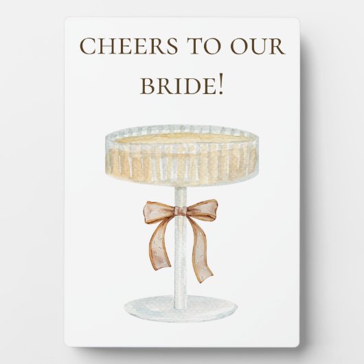 真珠とプロセッコの応援テーブルの開いたバーの署名 フォトプラーク (正面)