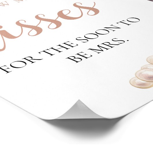 真珠とプロセッコはゲームの数を推測キス ポスター (角)