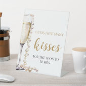 真珠とプロセッコはゲームの数を推測キス 台座サイン (インサイチュ)