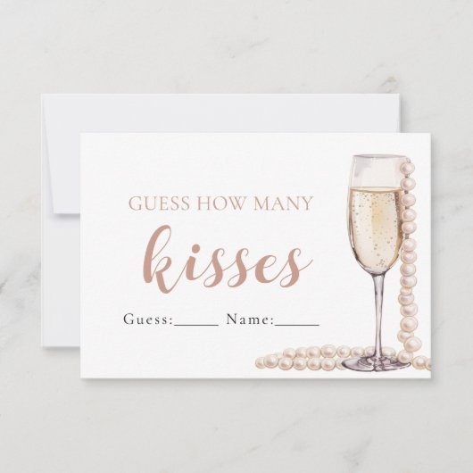 真珠とプロセッコはゲームの数を推測キス 招待状 (正面)