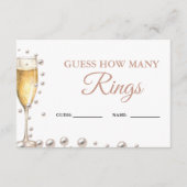 真珠とプロセッコはゲームの数を推測リングや輪 エンクロージャーカード (正面)