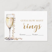 真珠とプロセッコはゲームの数を推測リングや輪 エンクロージャーカード (正面)