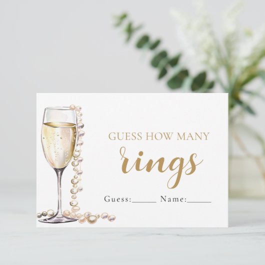 真珠とプロセッコはゲームの数を推測リングや輪 エンクロージャーカード (スタンド正面)