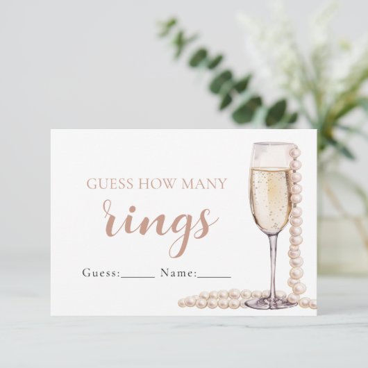 真珠とプロセッコはゲームの数を推測リングや輪 エンクロージャーカード (スタンド正面)