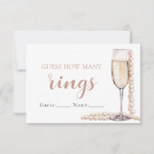 真珠とプロセッコはゲームの数を推測リングや輪 招待状 (正面)