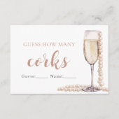 真珠とプロセッコは何組のコルクのゲームを推測 エンクロージャーカード (正面)
