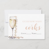 真珠とプロセッコは何組のコルクのゲームを推測 招待状 (正面)