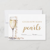 真珠とプロセッコは数ゲームを推測 招待状 (正面)