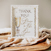 真珠とプロセッコをテーマにした好意サイン ポスター