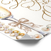 真珠とプロセッコをテーマにした好意サイン ポスター (角)