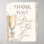 真珠とプロセッコをテーマにした好意サイン ポスター (正面)