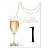 真珠とプロセッコエレガントブライダルブランチ テーブルナンバー (正面)
