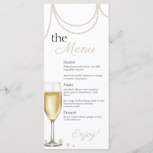 真珠とプロセッコエレガントブライダルブランチ メニュー (正面)