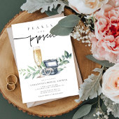 真珠とプロセッコエレガント金ゴールドブライダルシャワー 招待状