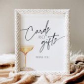 真珠とプロセッコカードとギフト台座のサイン 台座サイン