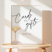 真珠とプロセッコカードとギフト台座のサイン 台座サイン