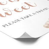 真珠とプロセッコシャンパンラブは甘いサイン ポスター (角)