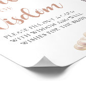 真珠とプロセッコシャンパーニュ真珠の知恵のサイン ポスター (角)