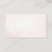 真珠とプロセッコピンクブライダルディスプレイシャワー エンクロージャーカード (裏面)