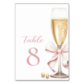 真珠とプロセッコピンクボウテーブル番号 テーブルナンバー (正面)