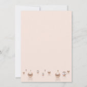 真珠とプロセッコブライダルシャワーエレガントピンク 招待状 (裏面)