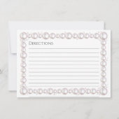 真珠とプロセッコブライダルシャワーレシピカード ノートカード (裏面)
