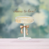 真珠とプロセッコブライダルシャワー愛応援 アクリルサイン (ニュートラル)