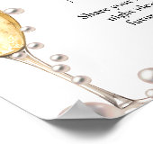 真珠とプロセッコブライダルシャワー日付アイディア記号 ポスター (角)