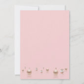 真珠とプロセッコブライダルシャワー エレガント 招待状 (裏面)