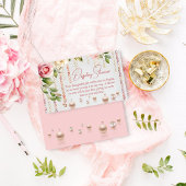 真珠とプロセッコブライダルディスプレイシャワー エンクロージャーカード