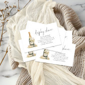 真珠とプロセッコブライダルディスプレイシャワー エンクロージャーカード