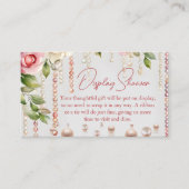真珠とプロセッコブライダルディスプレイシャワー エンクロージャーカード (正面)